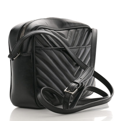 Saint Laurent Calfskin Matelasse Monogram Lou Camera Bag Black 3 of 17