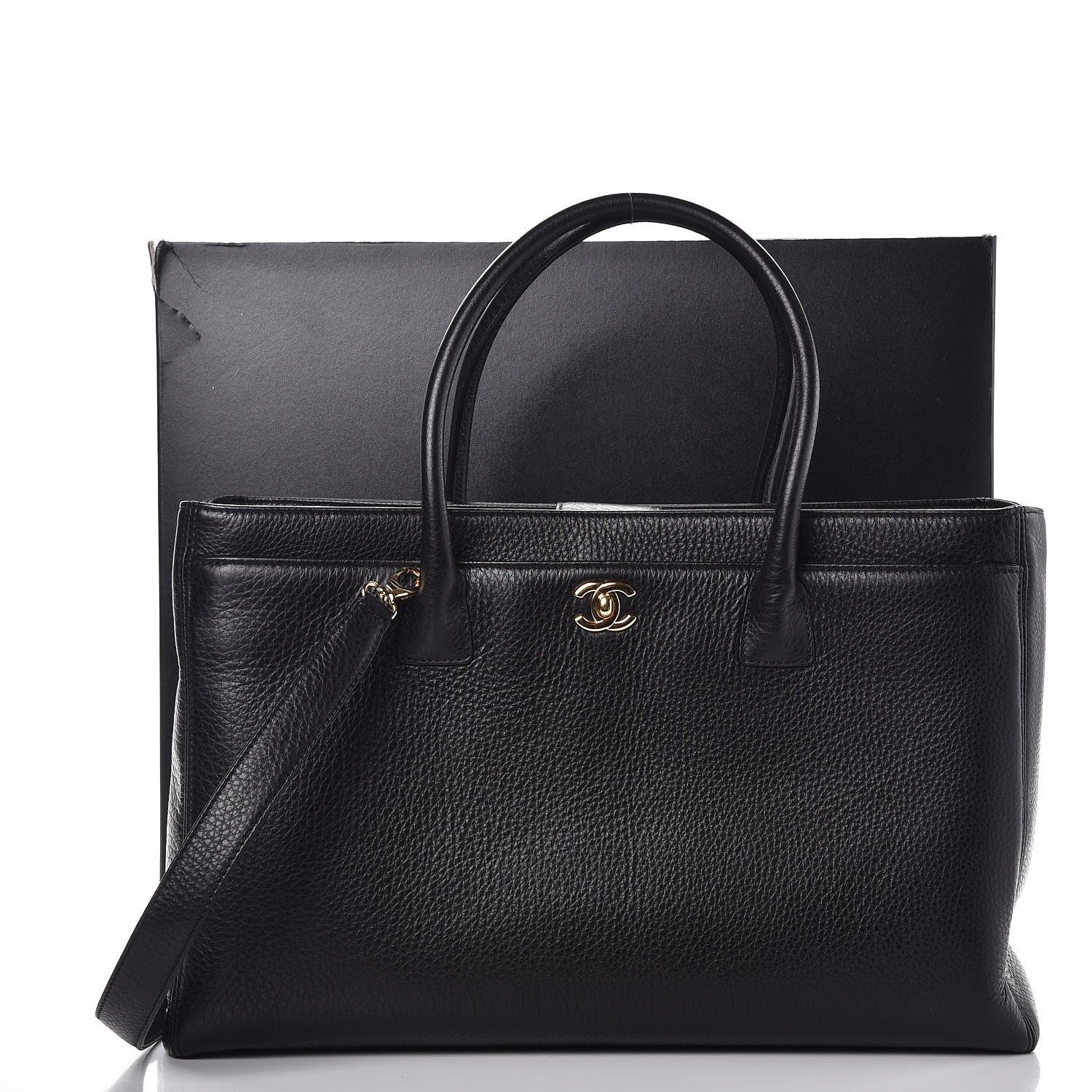 Chanel Calfskin XL Cerf Tote Black 10 of 10