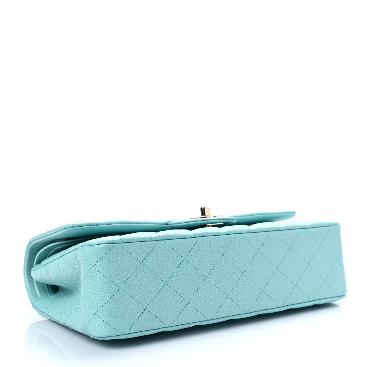 Chanel Caviar Quilted Medium Double Flap Light Blue 4 of 8
