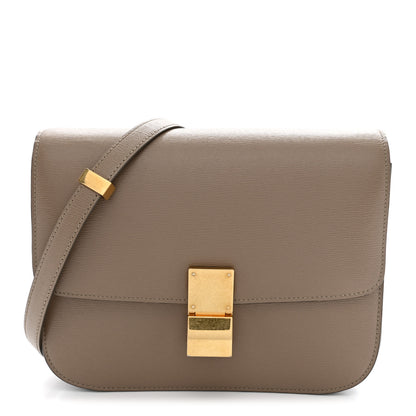 Celine Liege Calfskin Medium Classic Box Flap Bag Souris 1 of 11