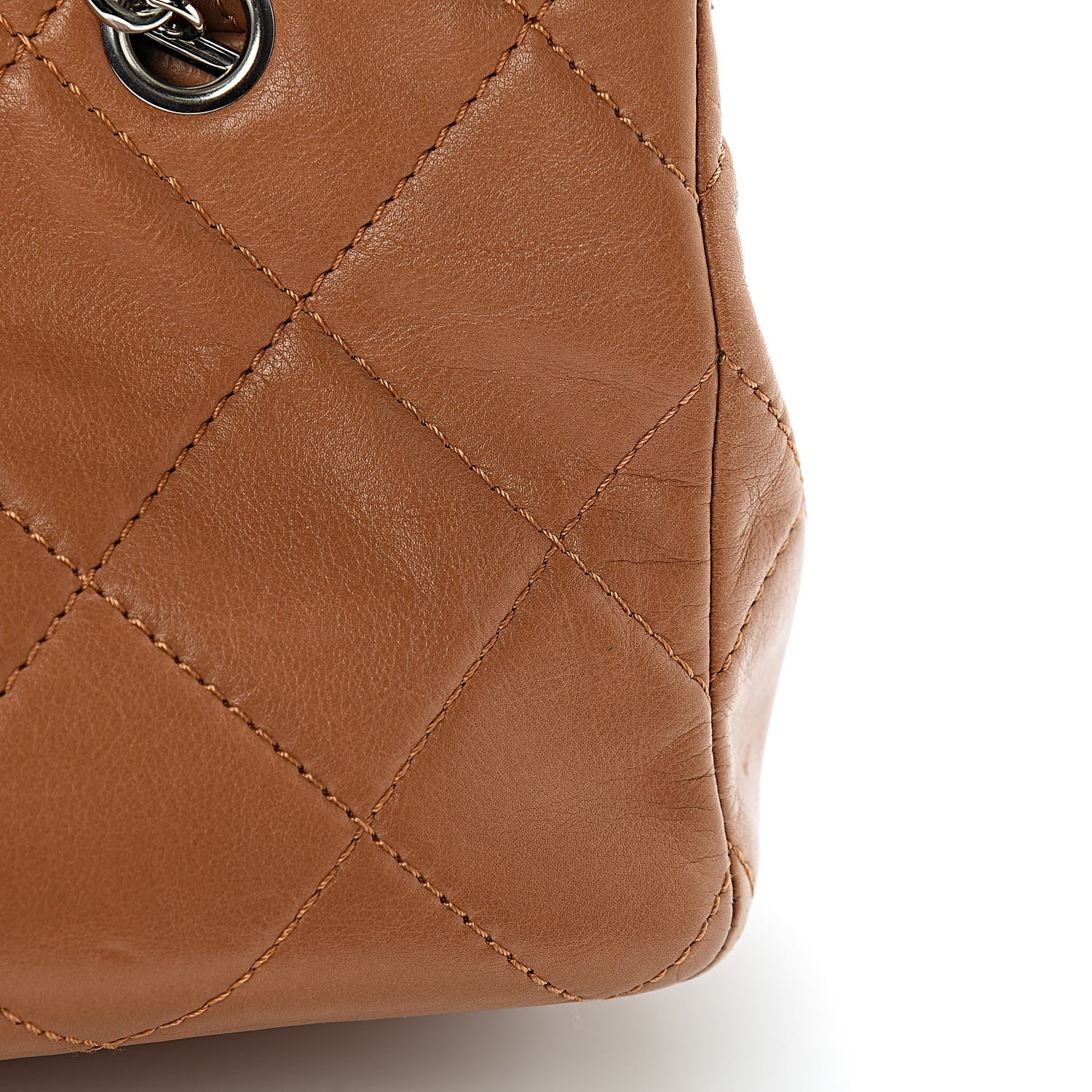 Chanel Calfskin Quilted In The Business Camera Case Camel 15 of 15