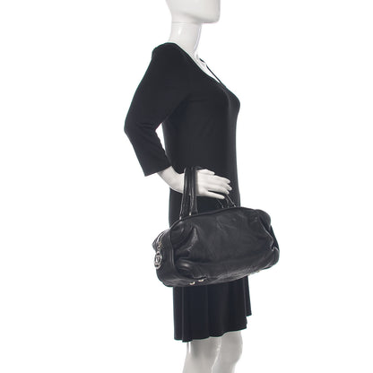 Chanel Calfskin Stitched Bowler Black 2 of 10