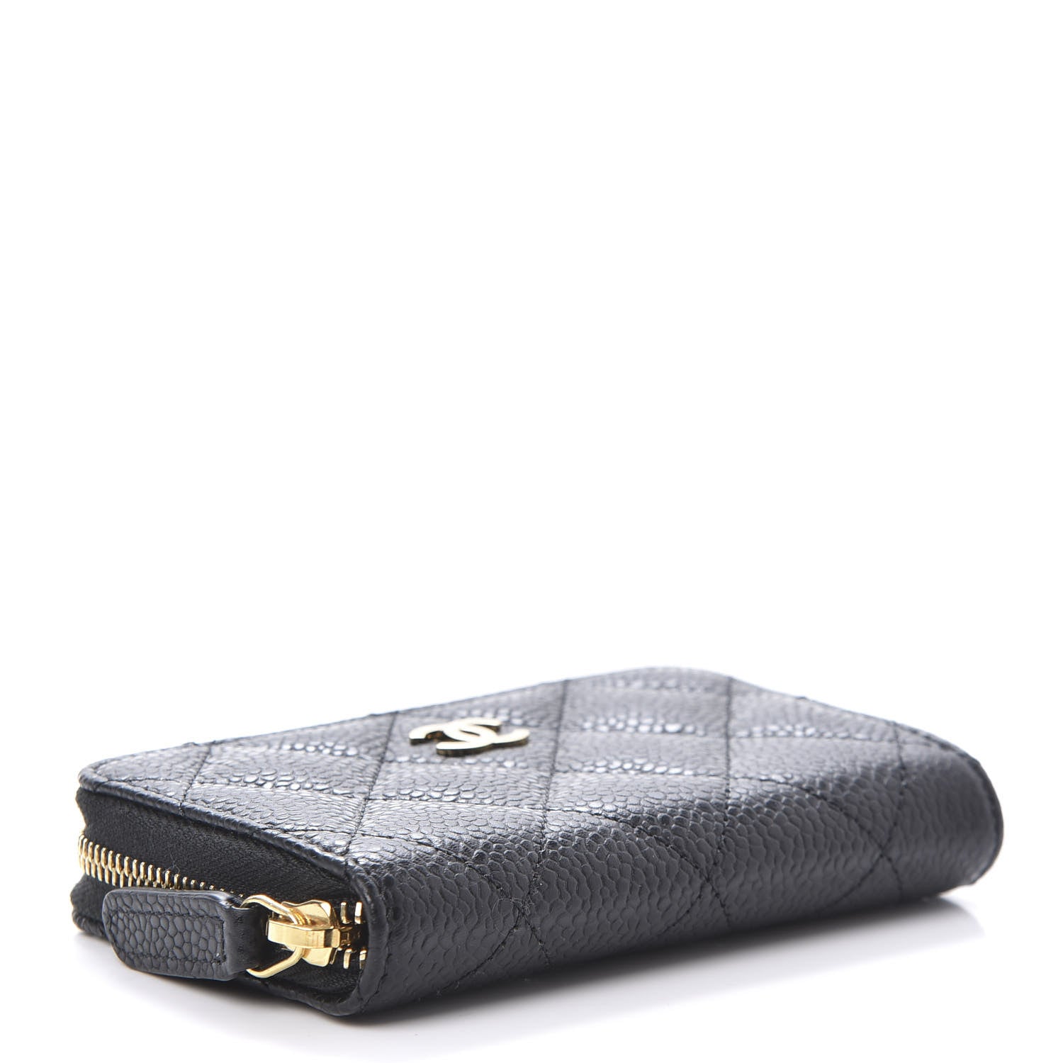 Chanel Caviar Quilted Zip Coin Purse Black 4 of 8