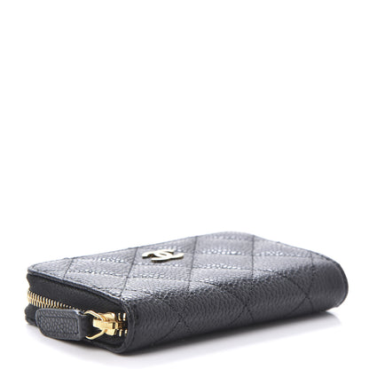 Chanel Caviar Quilted Zip Coin Purse Black 4 of 8