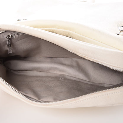 Chanel Caviar Quilted Jumbo Easy Flap Dark White 5 of 8
