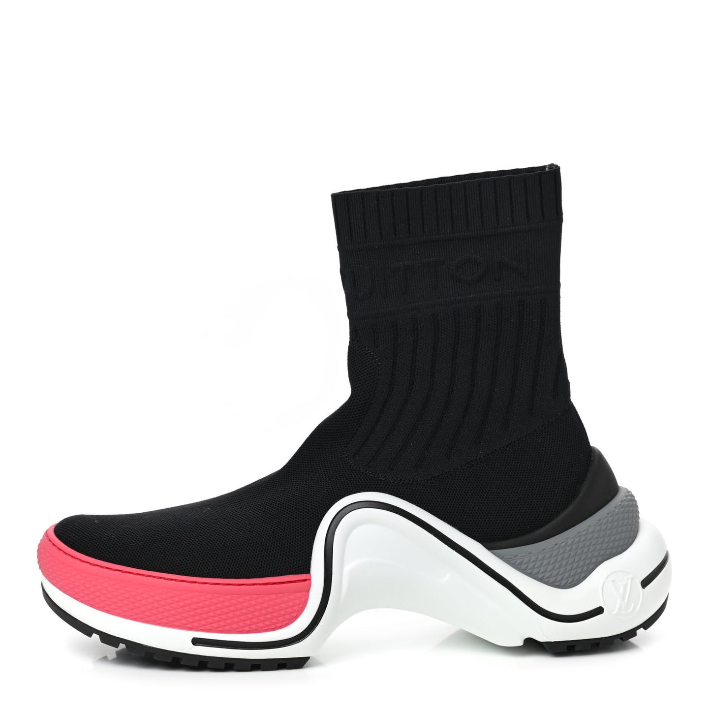Stretch Textile LV Archlight Sneaker Boots 37.5 Fuchsia Black