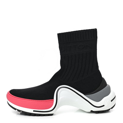 Louis Vuitton Stretch Textile LV Archlight Sneaker Boots 37.5 Fuchsia Black 1 of 8