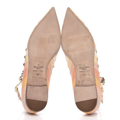 Valentino Garavani Nappa Native Couture 1975 Rockstud Cage Ballerina Flats 36 Mandarin Sorbet 5 of 9