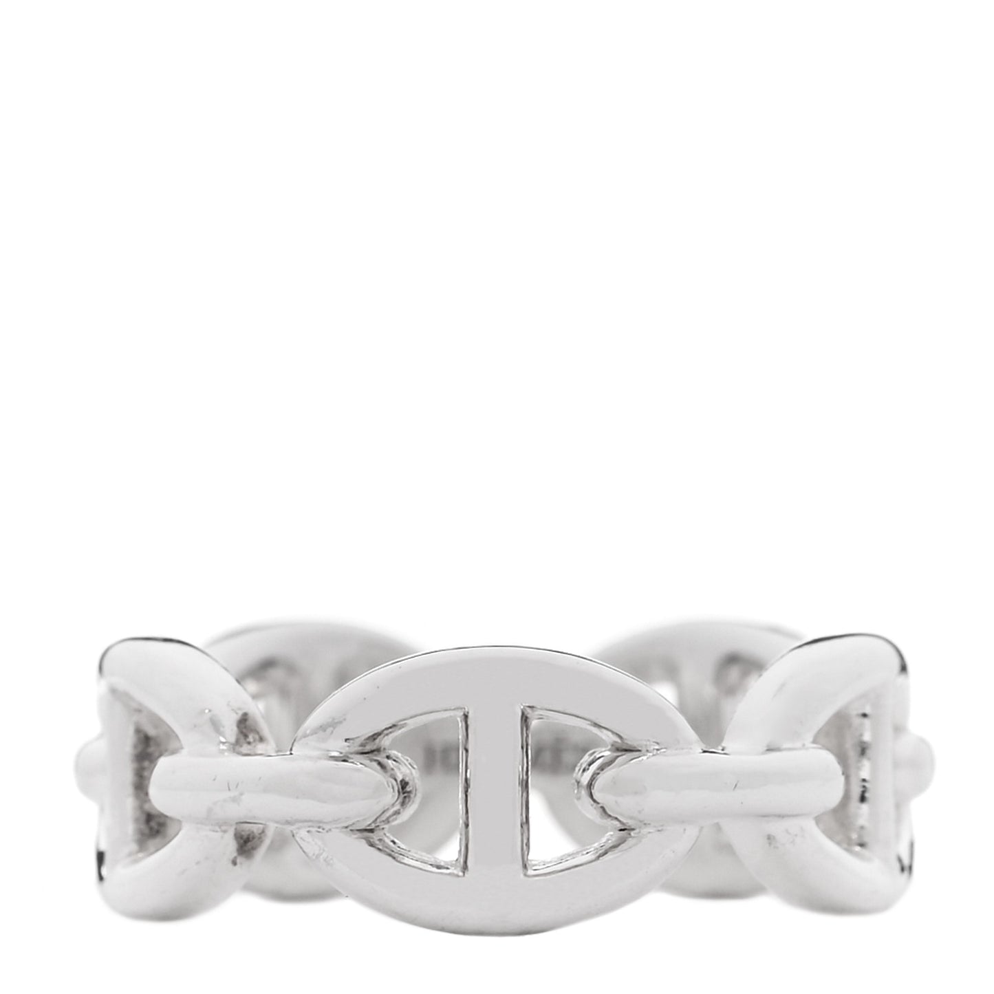 Sterling Silver PM Chaine d'Ancre Enchainee Band Ring 52 6
