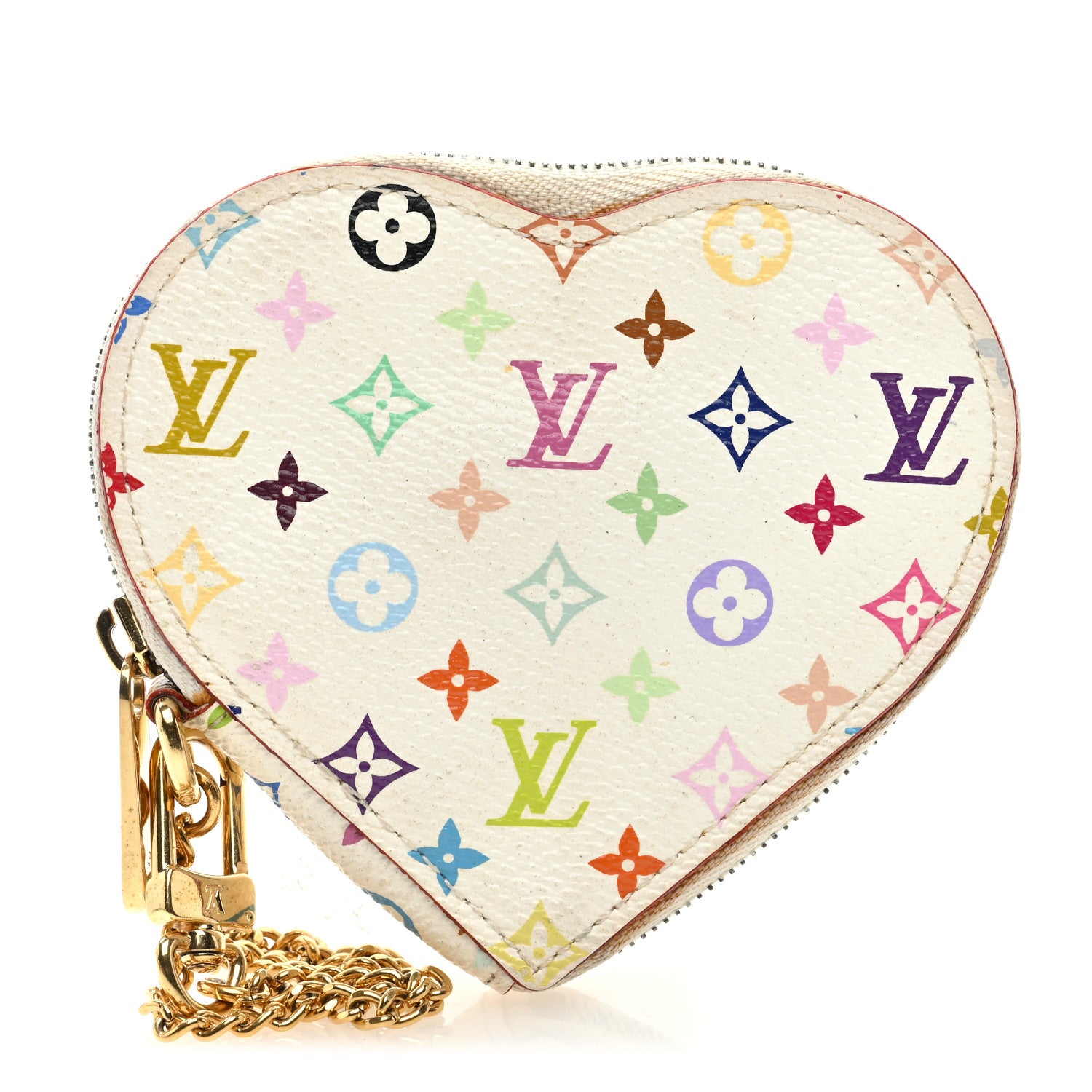 Louis Vuitton Monogram Multicolor Coeur Heart Coin Purse White 1 of 6