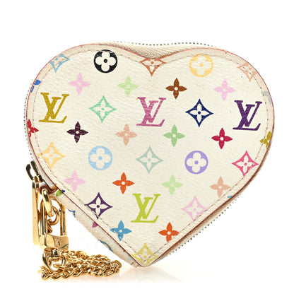 Louis Vuitton Monogram Multicolor Coeur Heart Coin Purse White 1 of 6