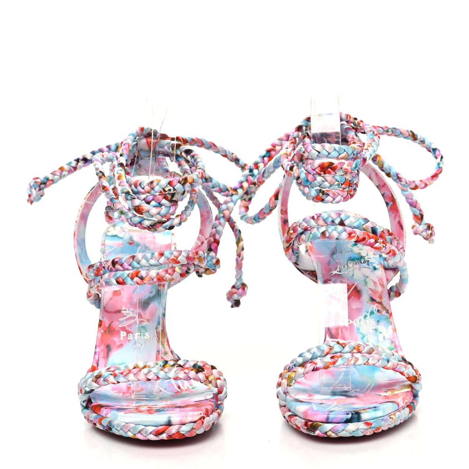 Christian Louboutin Tresse Crepe Satin Maryam 120 Sandal 39.5 Multicolor 2 of 7