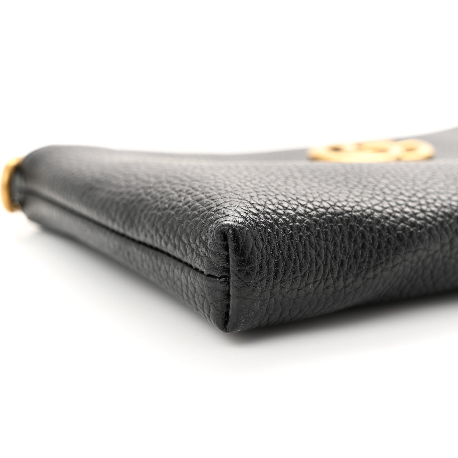 Gucci Pebbled Calfskin GG Marmont Zip Chain Bag Black 9 of 10