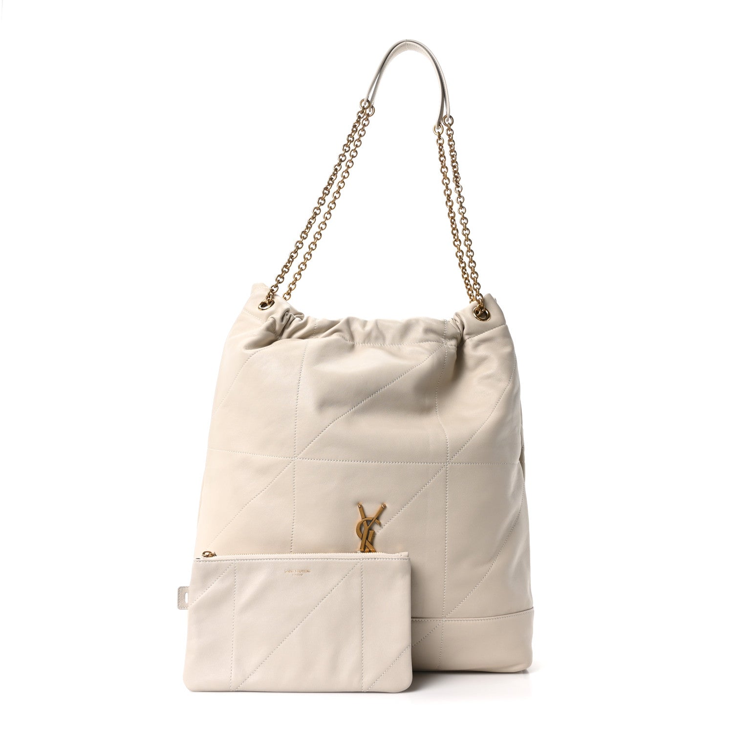 Saint Laurent Lambskin Matelasse Large Jamie Pochon Crema Soft 3 of 11