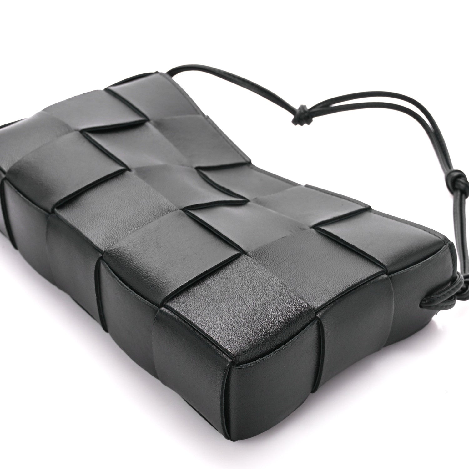 Bottega Veneta Calfskin Maxi Intrecciato Cassette Pouch On Strap Black 11 of 11