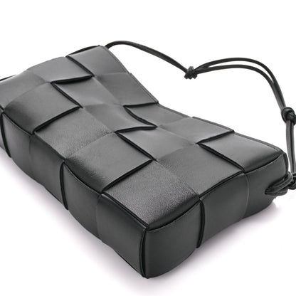 Bottega Veneta Calfskin Maxi Intrecciato Cassette Pouch On Strap Black 11 of 11