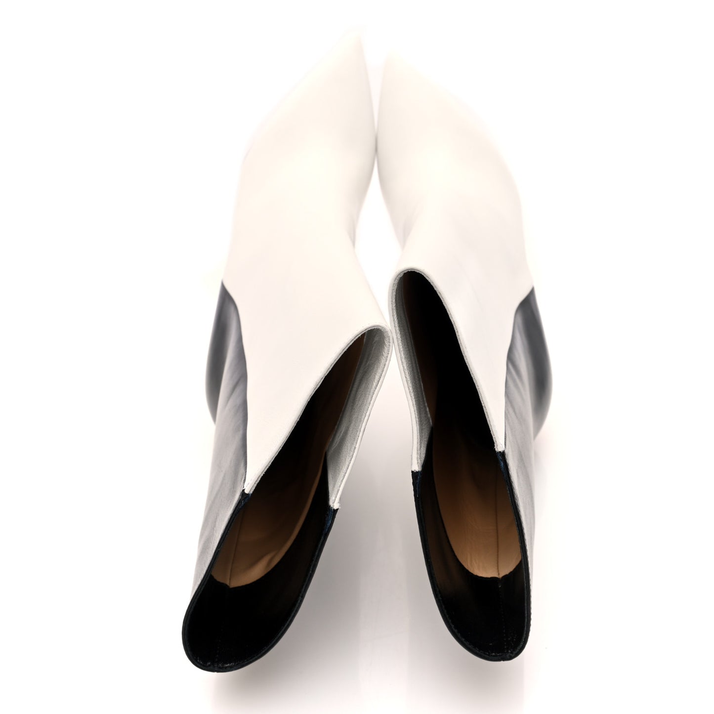 Calfskin Astrilarge 100 Booties 37.5 White Black
