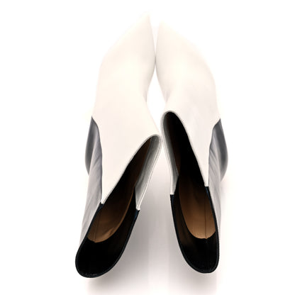 Christian Louboutin Calfskin Astrilarge 100 Booties 37.5 White Black 2 of 8