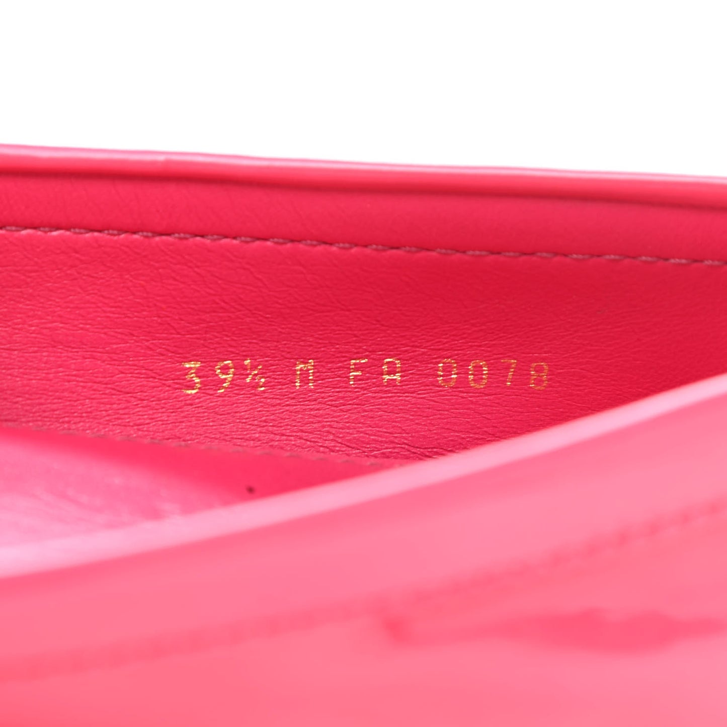 Patent Calfskin Oxford Loafers 39.5 Rose Indien