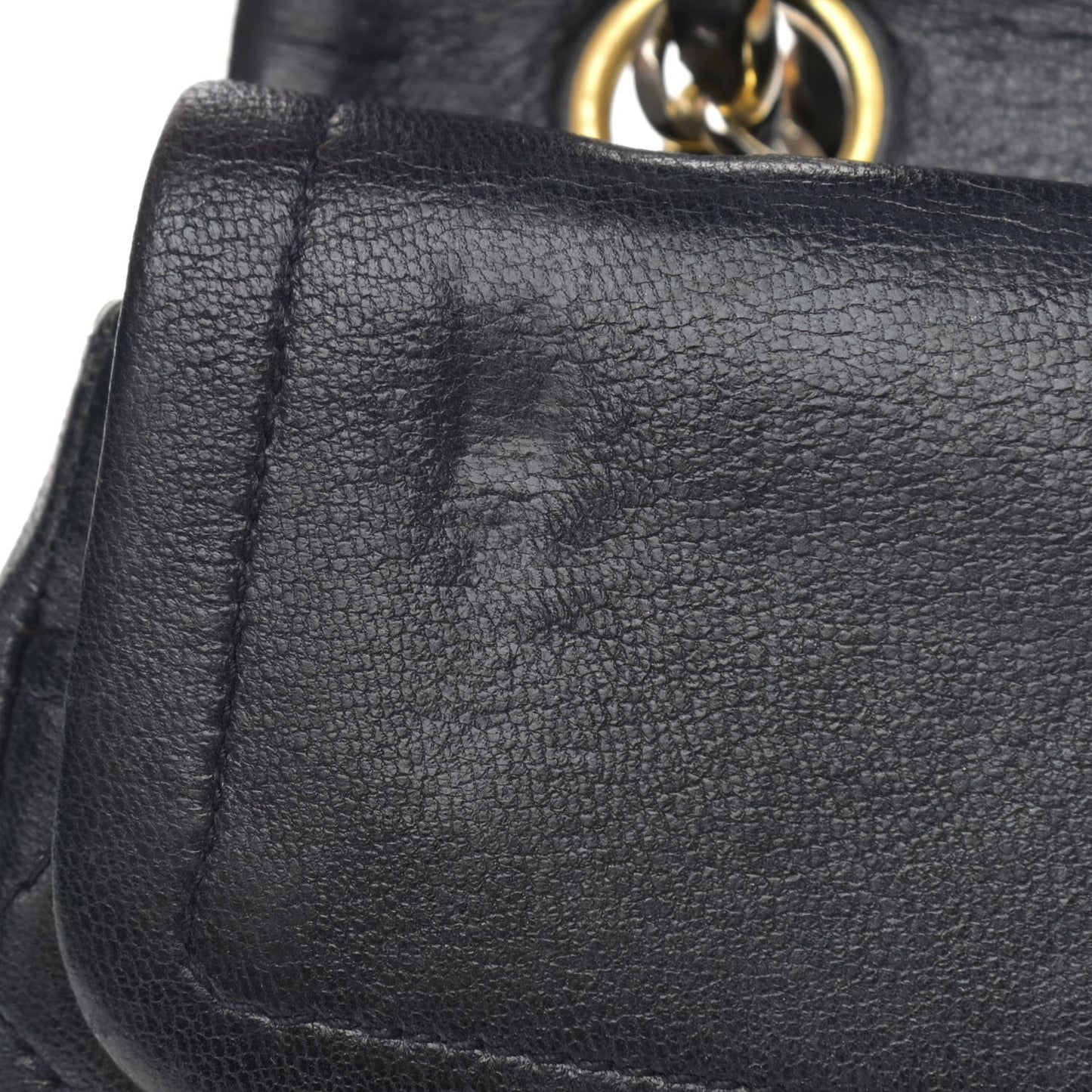 Lambskin Quilted Small Double Flap Navy