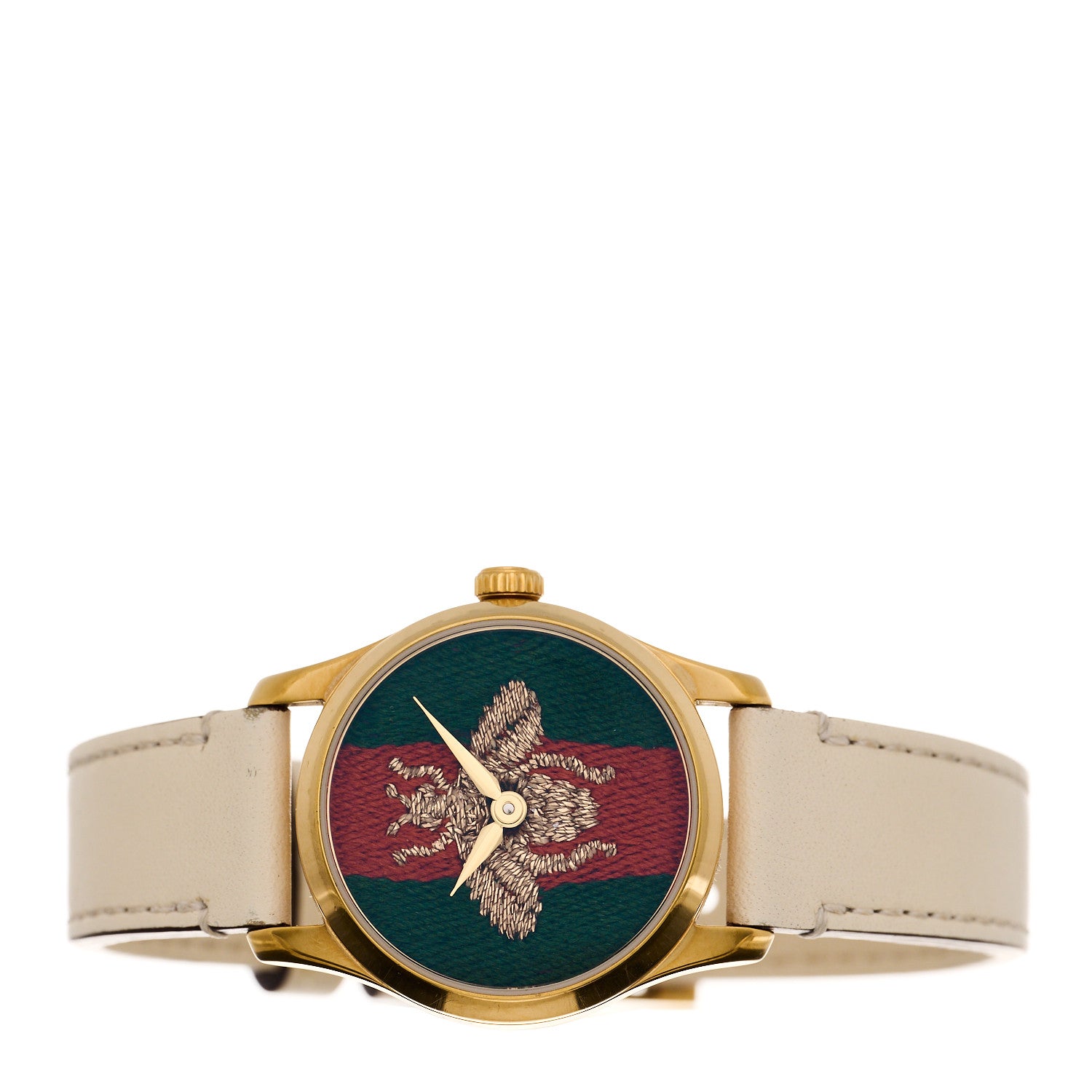 Gucci Stainless Steel Calfskin 27mm Le Marché Des Merveilles Bee Quartz Watch 2 of 5