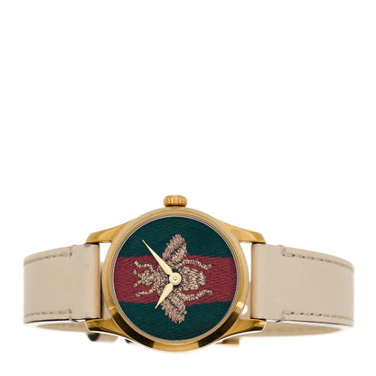 Gucci Stainless Steel Calfskin 27mm Le Marché Des Merveilles Bee Quartz Watch 2 of 5