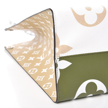 Louis Vuitton Monogram Giant Onthego GM Kaki Beige 8 of 9