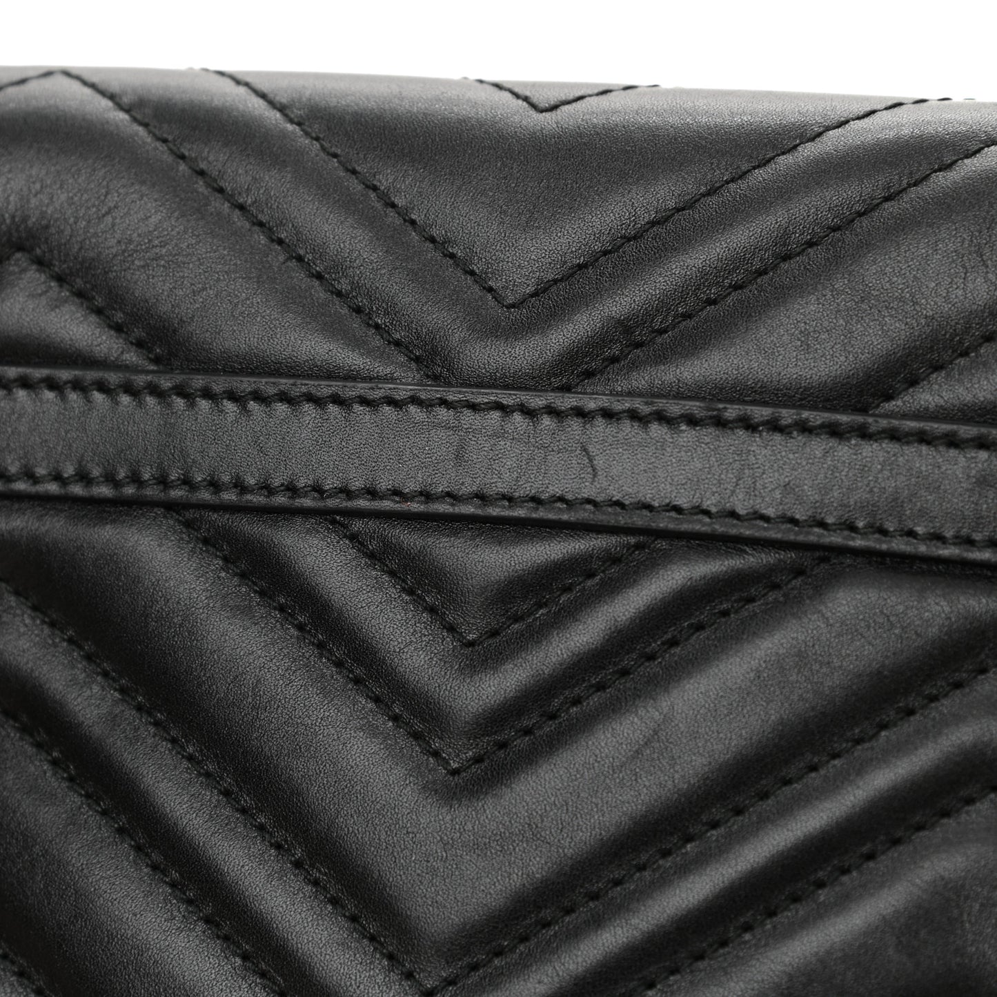 Calfskin Matelasse Pearly GG Marmont Chain Belt Bag Black