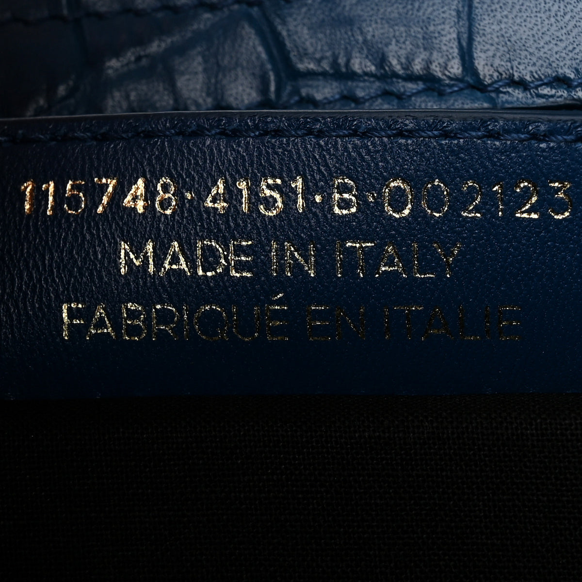 Balenciaga Calfskin Crocodile Embossed Classic Silver Hardware City Bleu Marine 8 of 12