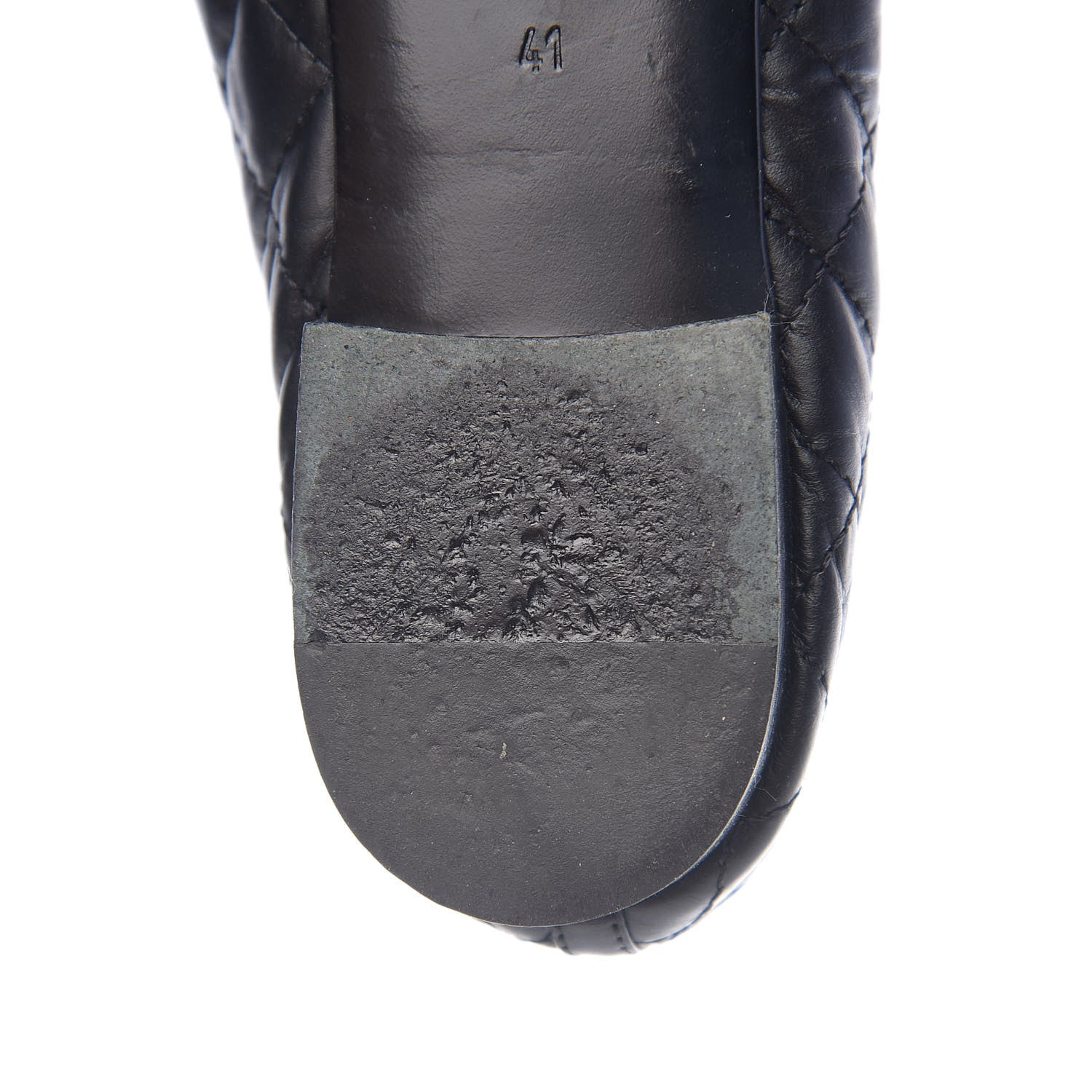 Chanel Aged Calfskin Quilted Cap Toe Ballerina Flats 41 Black 8 of 12