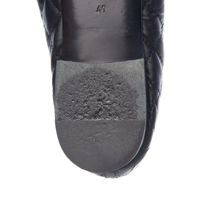 Chanel Aged Calfskin Quilted Cap Toe Ballerina Flats 41 Black 8 of 12