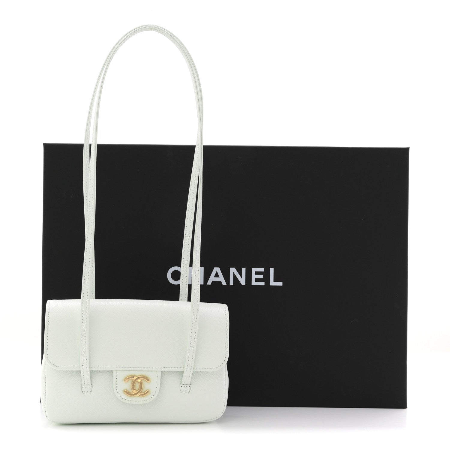 Chanel Shiny Caviar Mini Preppy Coco Shoulder Bag Light Blue 11 of 11