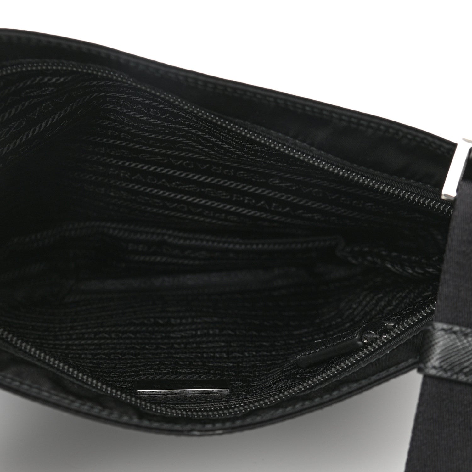 Prada Tessuto Nylon Messenger Bag Black 4 of 8
