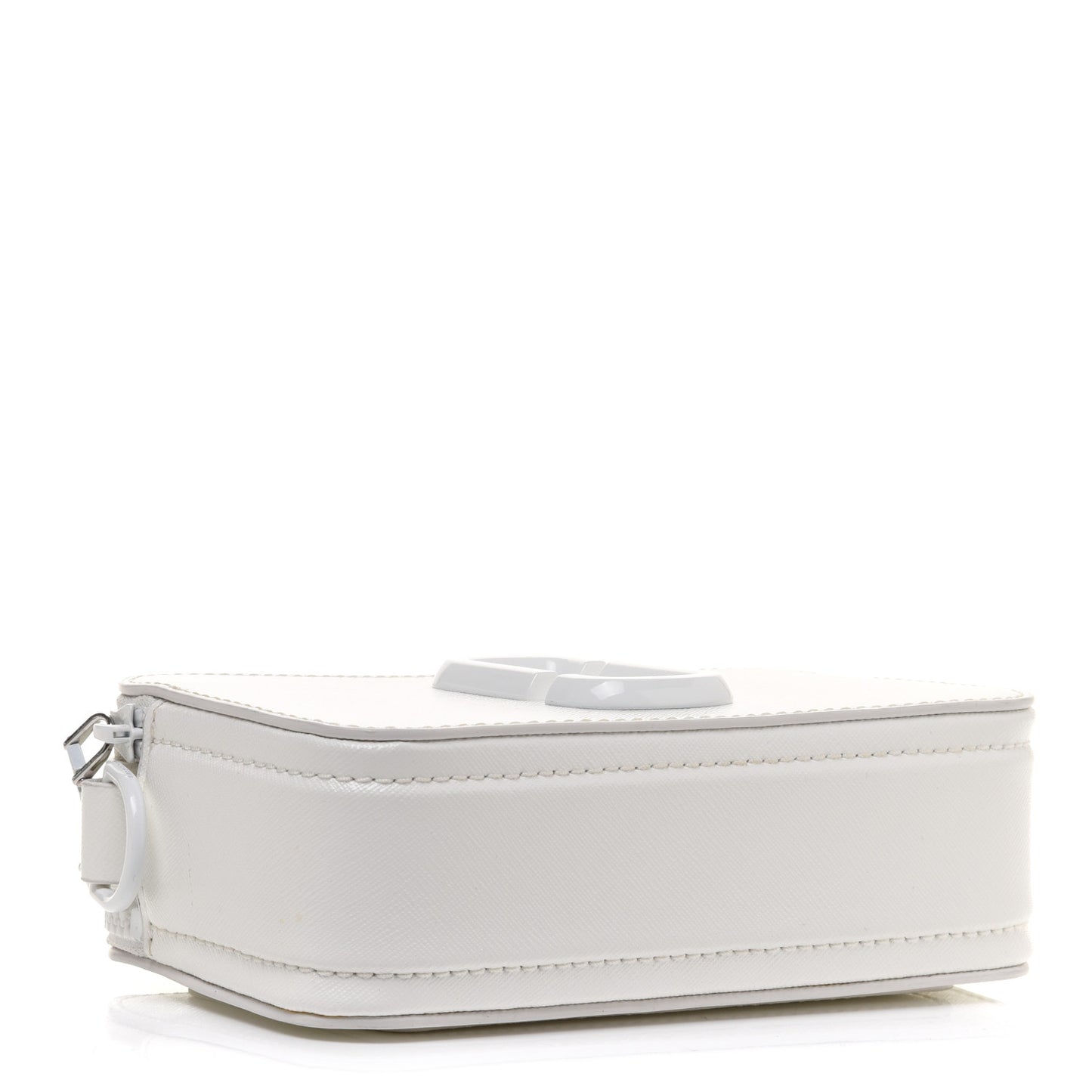 Saffiano Small Snapshot Camera Bag White