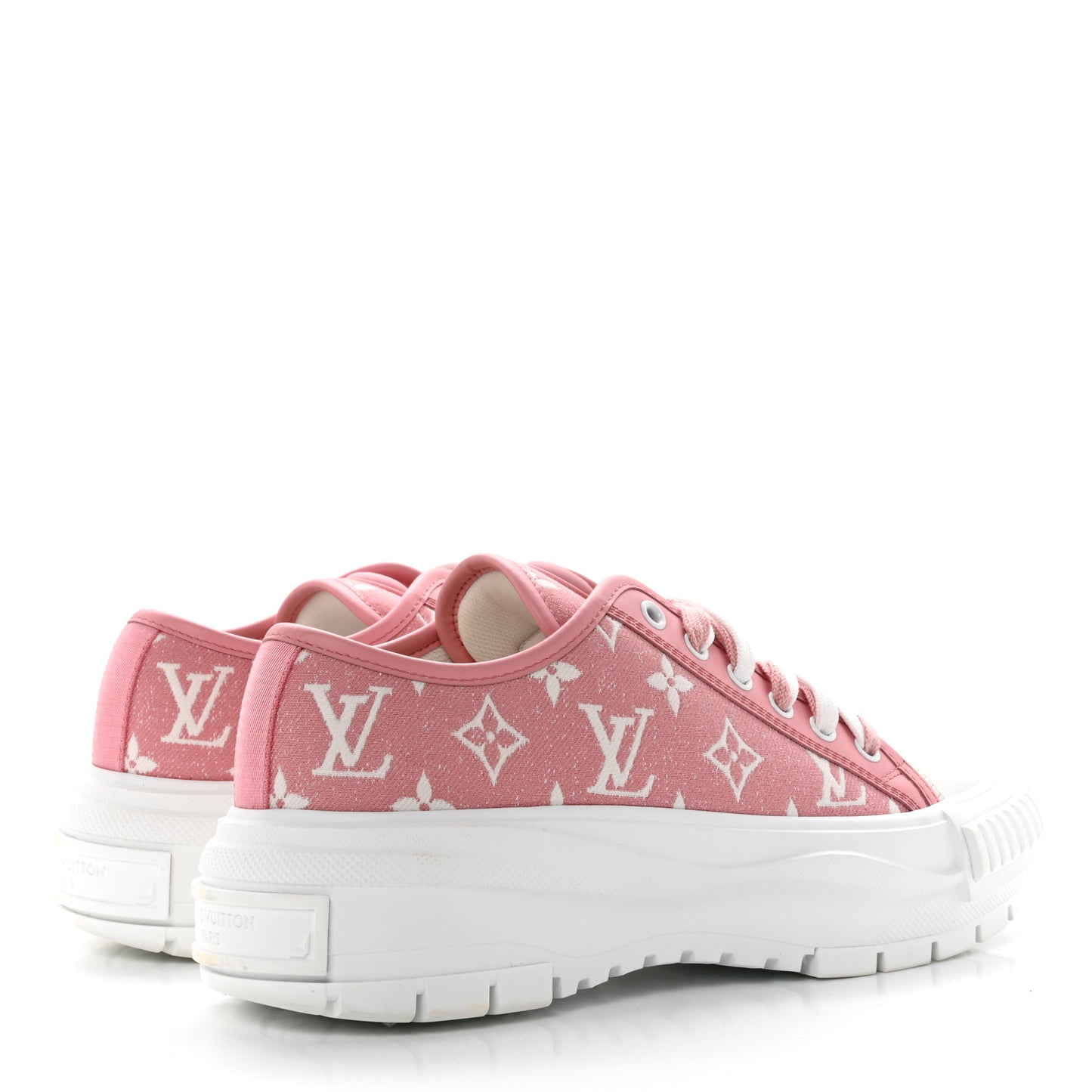 Denim Monogram Squad Sneakers 39 Pink