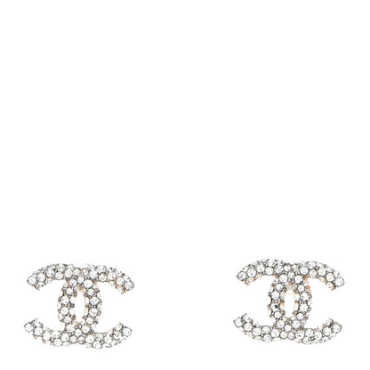 Chanel Crystal CC Earrings Silver 1 of 4