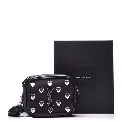 Saint Laurent Nappa Studded Monogram Heart Blogger Bag Black 9 of 9