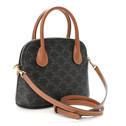 Celine Canvas Calfskin Triomphe Teen Honorine Bag Tan 2 of 10