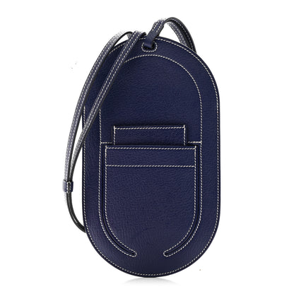 Hermes Chevre Mysore In-The-Loop Phone To Go GM Case Bleu Encre 1 of 12