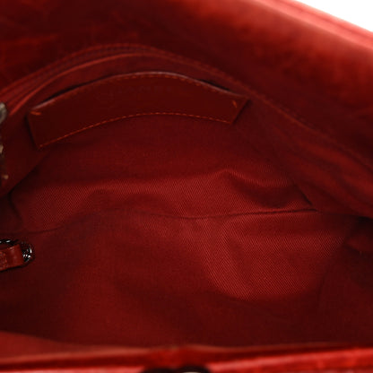 Chanel Glazed Calfskin Quilted Large Just Mademoiselle Bowling Bag Red 7 of 13