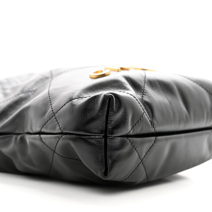 Chanel Shiny Calfskin Quilted Mini Chanel 22 Black 9 of 10