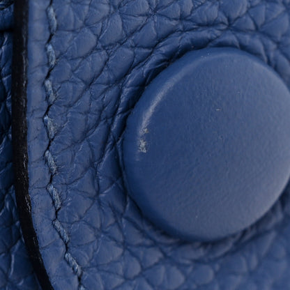 Hermes Taurillon Clemence Evelyne III PM Bleu Brighton 11 of 12
