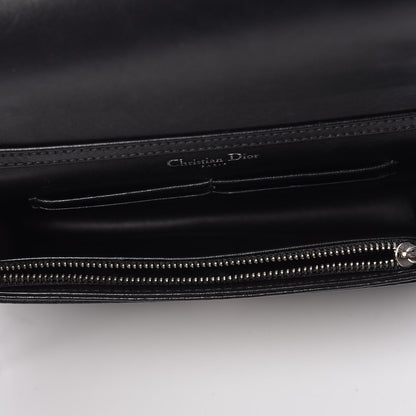 Christian Dior Grained Calfskin Diorama Wallet on Chain Pouch Black 5 of 10