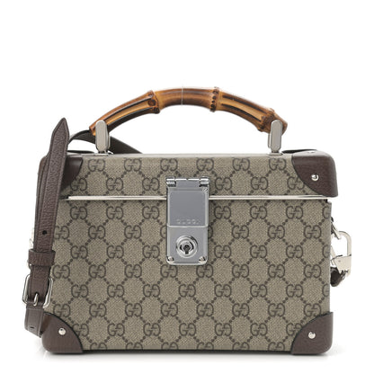 Gucci GG Supreme Monogram Globe-Trotter Beauty Case Brown 1 of 9