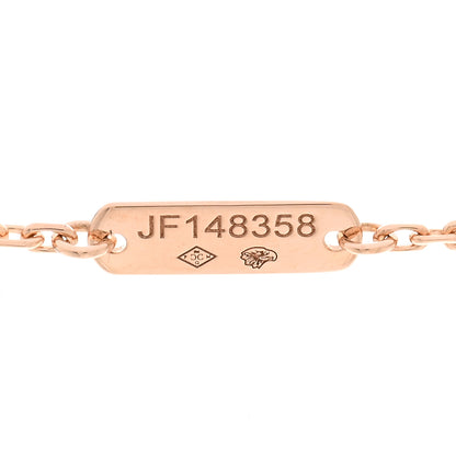 Van Cleef & Arpels 18K Rose Gold Diamond Vintage Alhambra Pendant Necklace 4 of 5