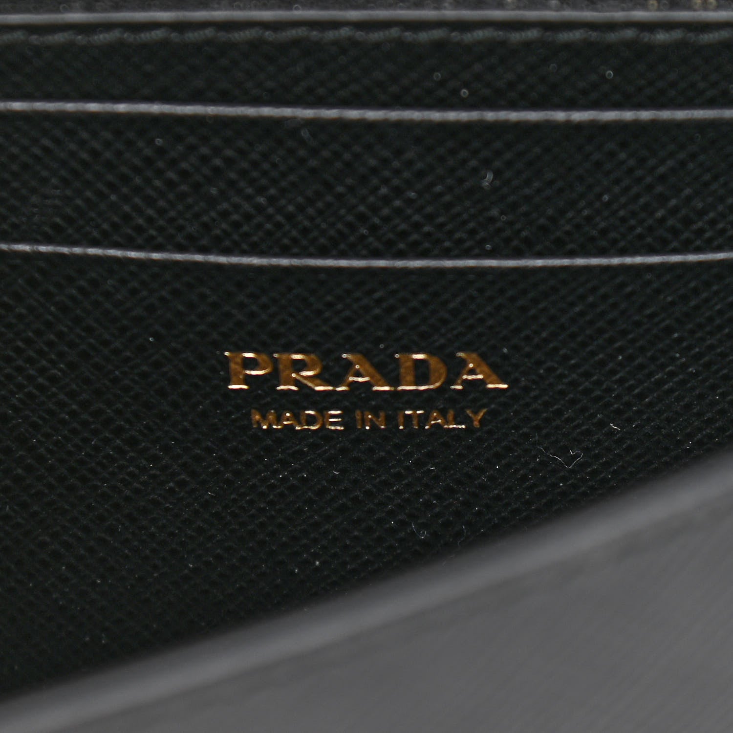 Prada Saffiano Metal Oro Mini Bag Black 5 of 9