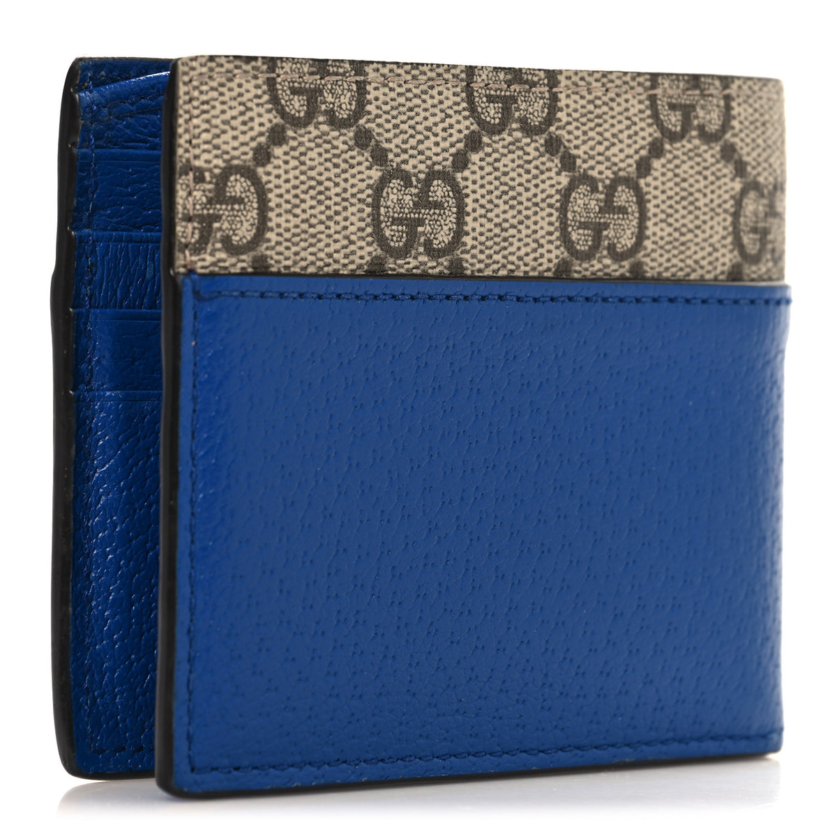 Gucci GG Supreme Monogram Soho Bi-Fold Wallet Beige New Acero Blue 3 of 8