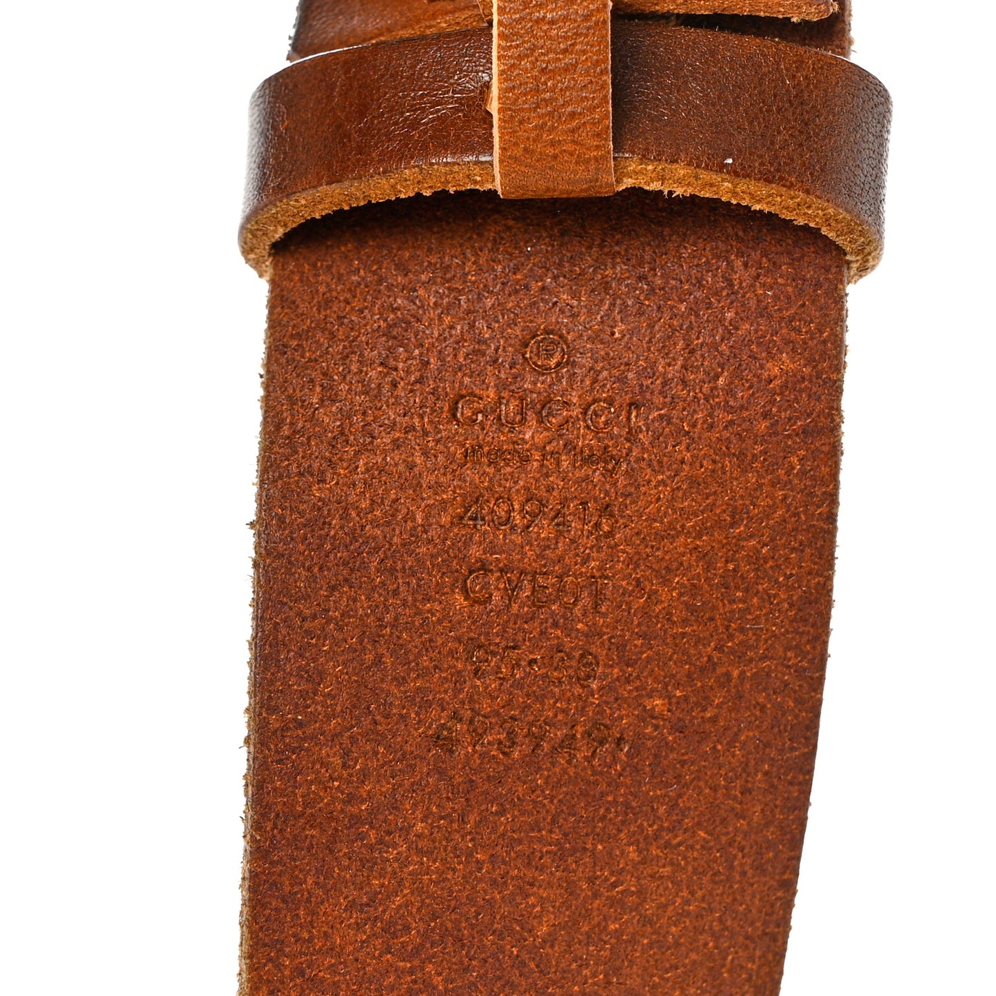 Faded Calfskin Double G 40mm Belt 95 38 Cuir