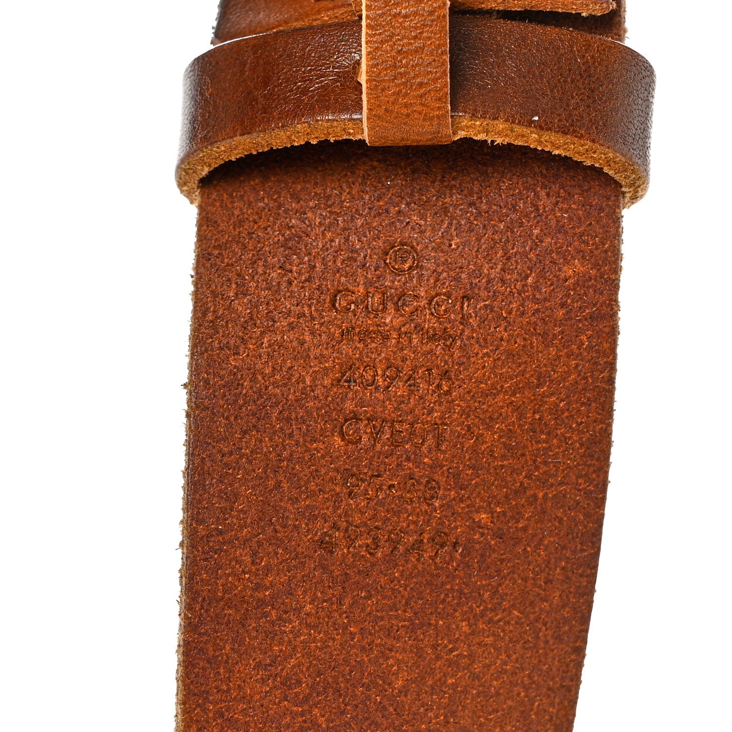 Gucci Faded Calfskin Double G 40mm Belt 95 38 Cuir 3 of 6
