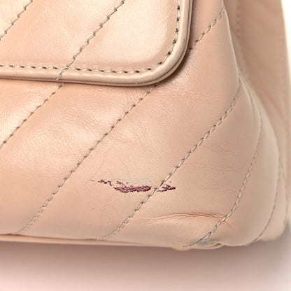 Chanel Calfskin Chevron Quilted Medium Coco Handle Flap Beige 9 of 9